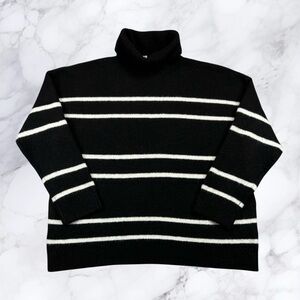 Grace+ Karma  Black and White Striped Woman’s Sweater